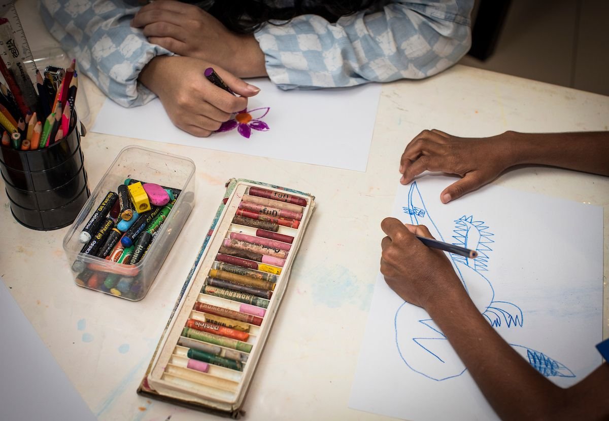 Group art workshop